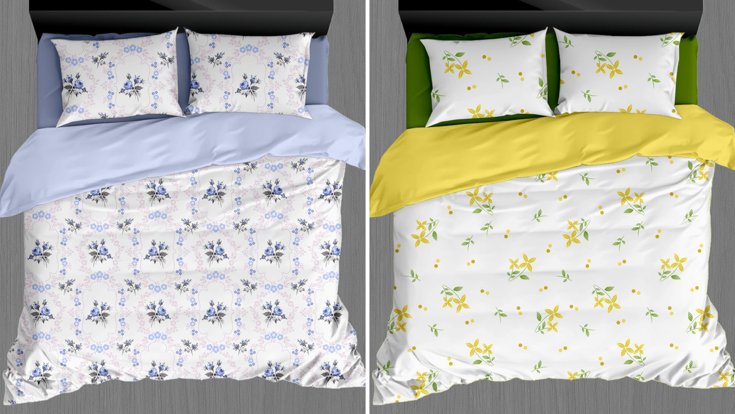 Crest Combo Offer Pack of 2 Bedsheet