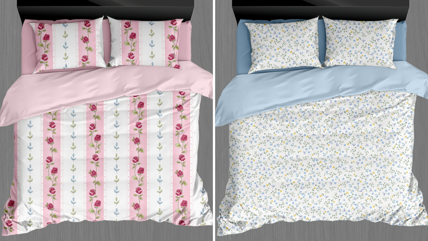 Crest Combo Offer Pack of 2 Bedsheet