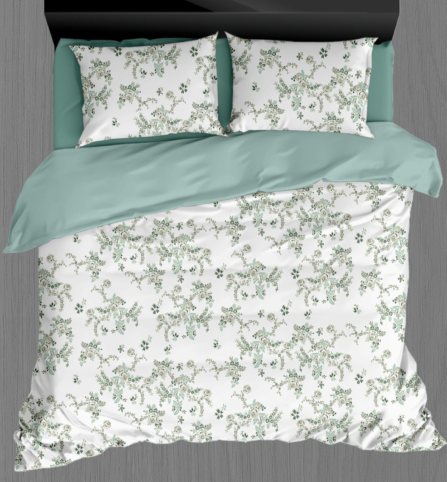 Crest Bed Sheet with Pillow Cover Stripes