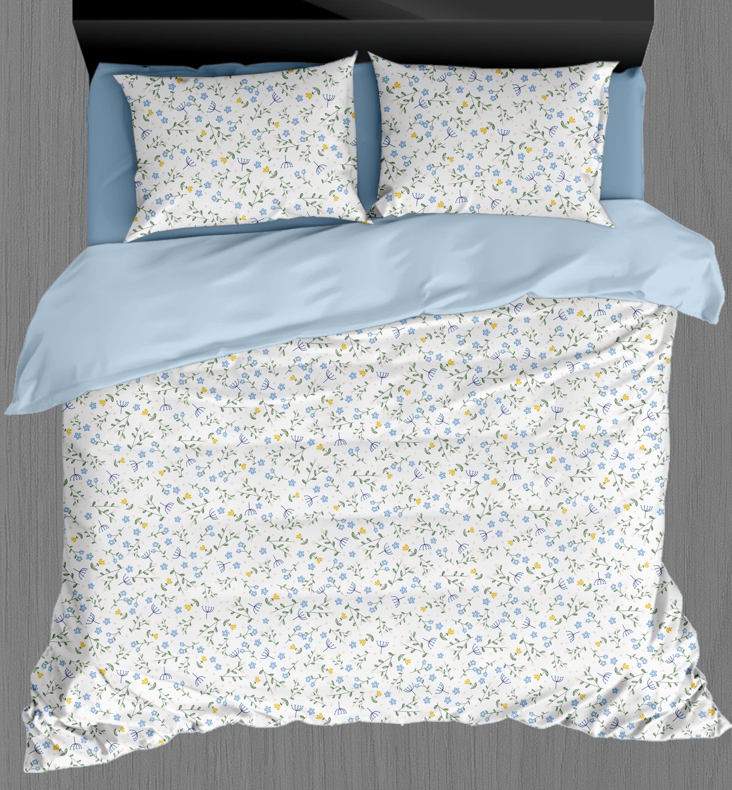 Crest Bed Sheet with Pillow Cover Stripes