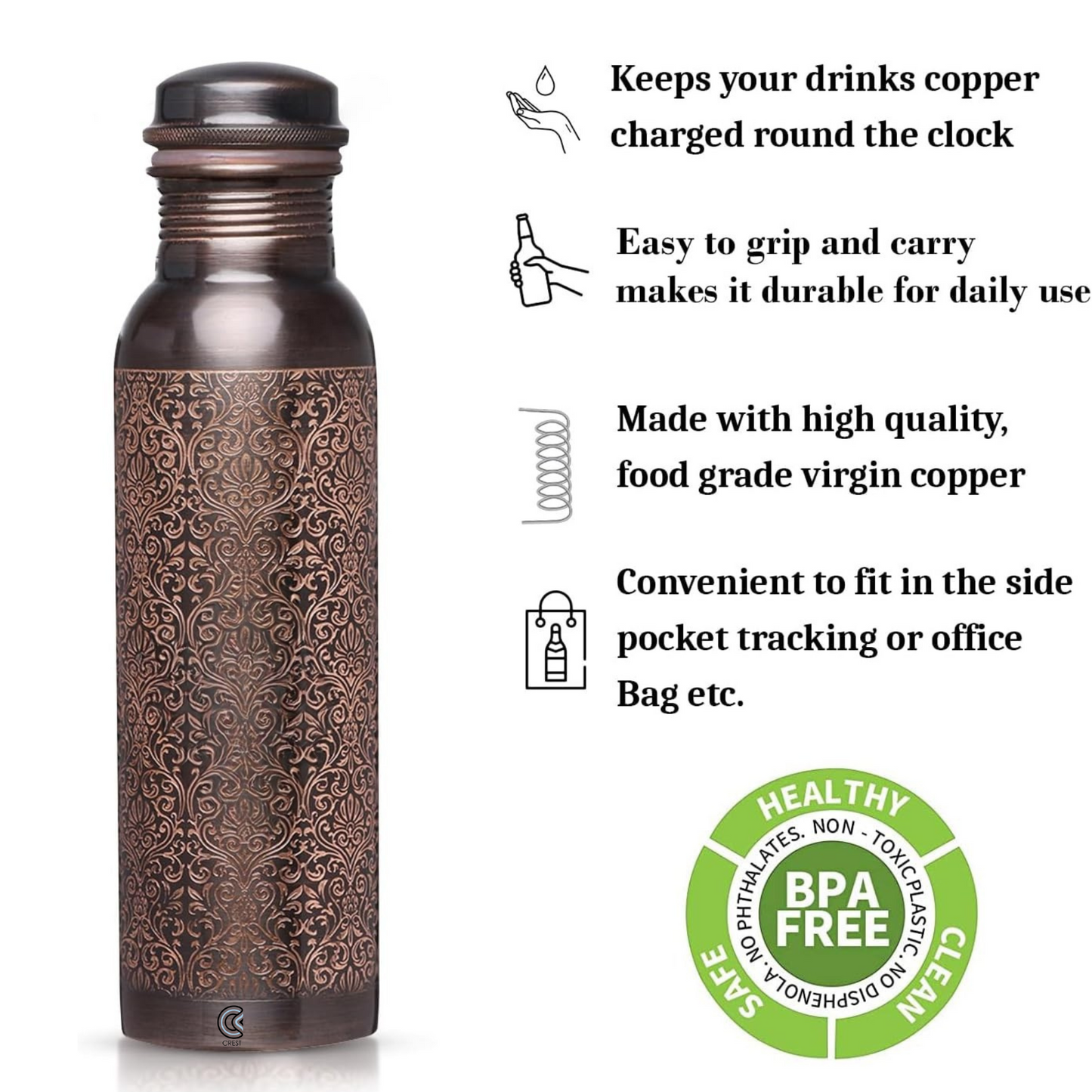 Crest Rise Pro Copper Bottle