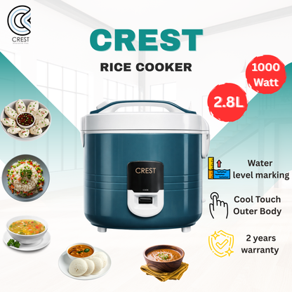 Crest 2.8L Electric Rice Cooker 1000W
