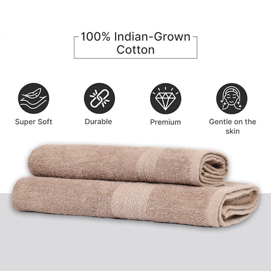 Crest Set of 3 Cotton Bath & Hand Towels