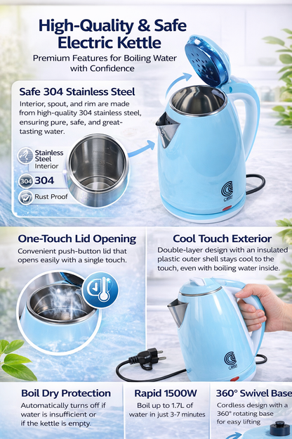 Galaxy Electric Kettle 1500 Watt, 1.8 Liter