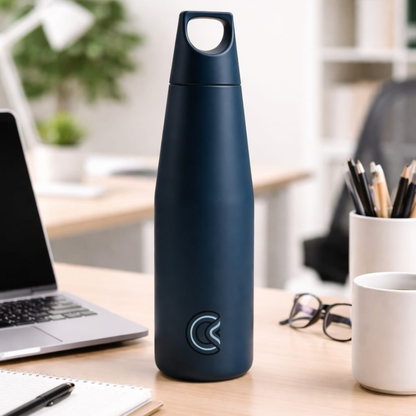 Double Wall Stainless Steel Water Bottle | Vacuum Insulated | Hot & Cold | Leakproof & Durable | (Mint Blue 1L)