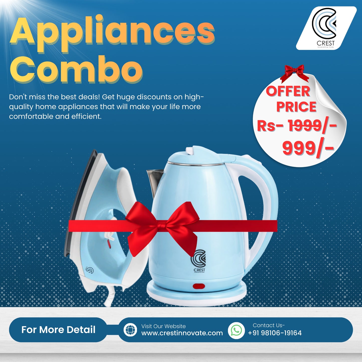 Kettle 1.8L with Iron best affordable combo